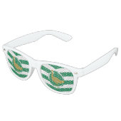 Flag Wiltshire Retro-Sonnenbrille Partybrille (Schrägansicht)