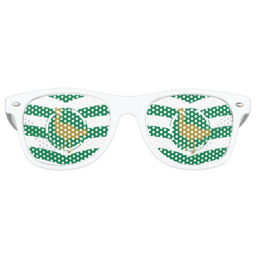 Flag Wiltshire Retro-Sonnenbrille Partybrille (Vorderseite)