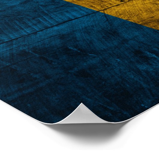 Flag Wood St. Vincent & Grenadines Poster (Ecke)