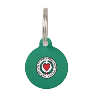 Flag Worcester, Massachusetts Pet ID Tag Haustiermarke