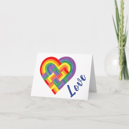 Flag "Woven Heart LGBTQ+ Rainbow Prilag (Vorderseite)