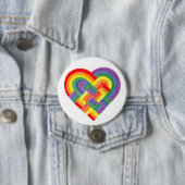 Flag "Woven Heart LGBTQ+ Rainbow Prilag Button (Beispiel)