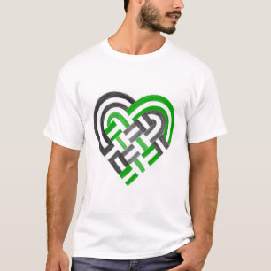 Flag "Woven Heart Neutrois Prilag" Schwarz-weiß T-Shirt