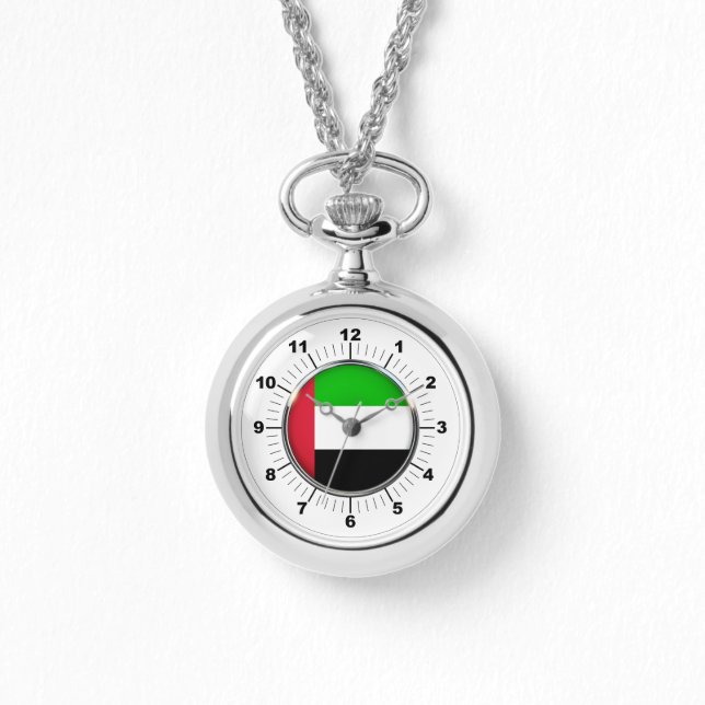 Flag Wraparound Silver Watch in FrauenEmirates Armbanduhr (Vorderseite)