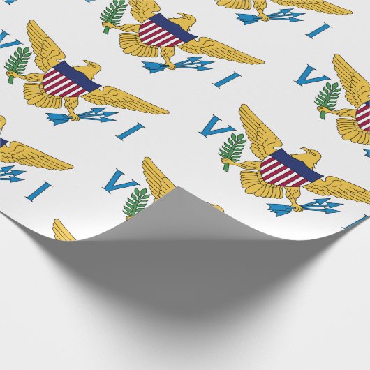 Flag Wrapping Paper der US-Jungfrau Geschenkpapier (Ecke)