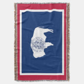 Flag "Wyomoming State Print Patriotic" Decke (Vorderseite Vertikal)