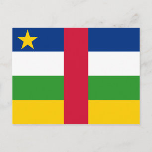 Flag Zentralafrikanische Republik CF Postkarte