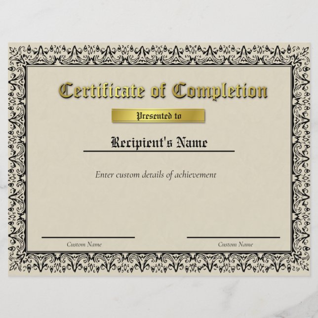 Flag-Zertifikat für benutzerdefinierte Thin Blue L (Vorderseite)