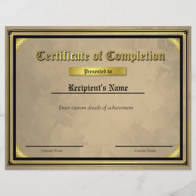 Flag-Zertifikat für benutzerdefinierte Thin Blue L (Vorderseite)