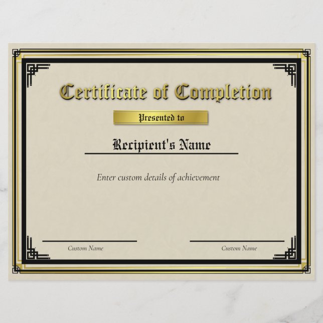 Flag-Zertifikat für benutzerdefinierte Thin Blue L (Vorderseite)