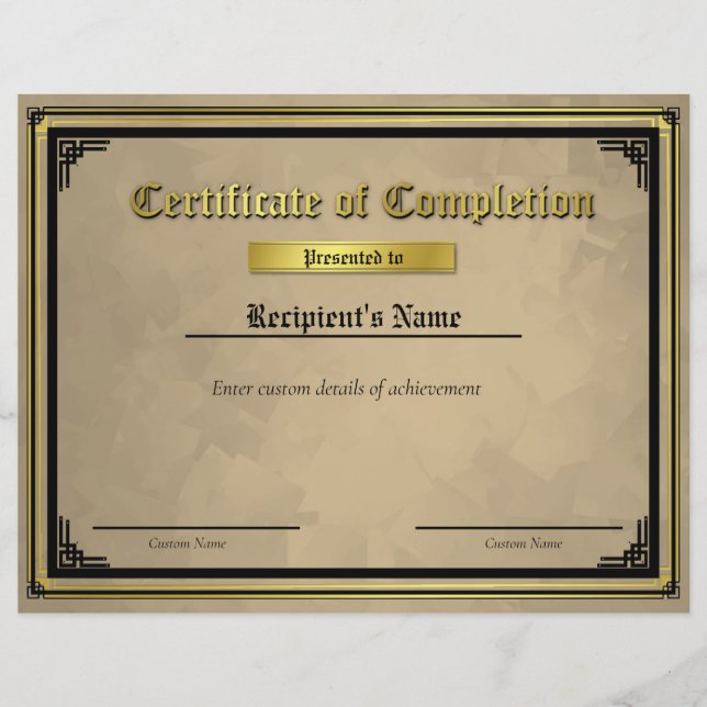 Flag-Zertifikat für benutzerdefinierte Thin Blue L (Vorderseite)