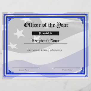 Flag-Zertifikat für benutzerdefinierte Thin Blue L
