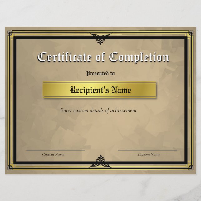 Flag-Zertifikat für benutzerdefinierte Thin Blue L (Vorderseite)