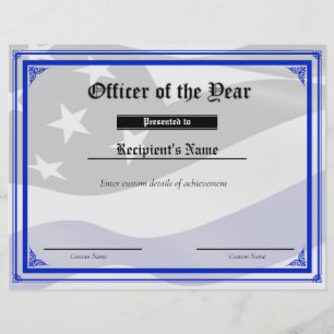 Flag-Zertifikat für benutzerdefinierte Thin Blue L