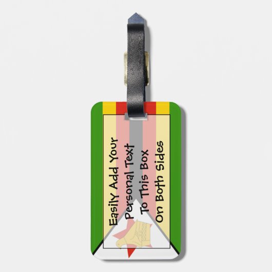 Flag Zimbabwe Easy ID Personal Gepäckanhänger (Rückseite vertikal)