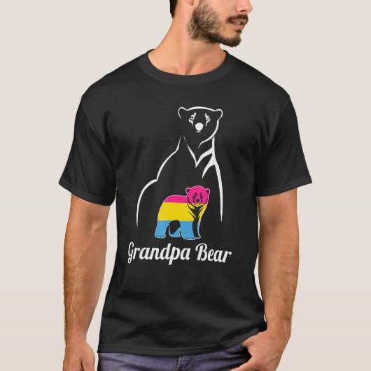 Flag zum LGbt Pansexual Grandpa Bear Pan Prilag T-Shirt (Vorderseite)