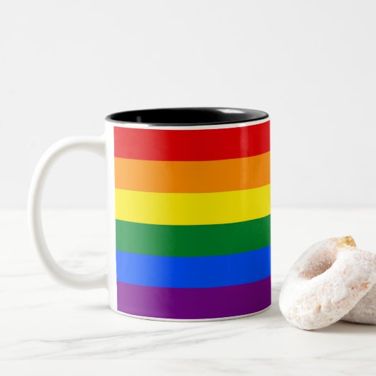 Flag Zweifarbige Tasse (Mit Donut)