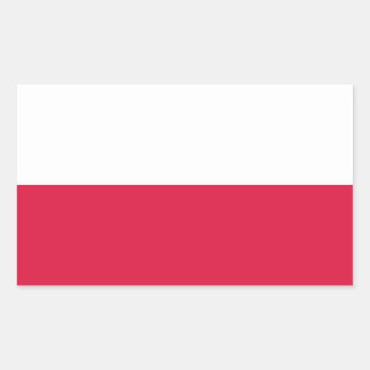 Flaga Polski Polnische Flagge Rechteckiger Aufkleber Zazzle De