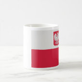 Flaga Polski z godłem - Flagge von Polen Kaffeetasse (Mittel)