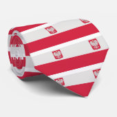 Flaga Polski z godłem - Flagge von Polen Krawatte (Gerollt)
