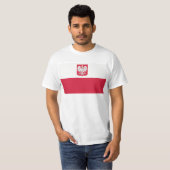 Flaga Polski z godłem - Flagge von Polen T-Shirt (Vorne ganz)