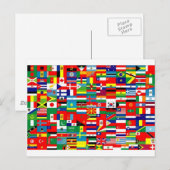 FLAGEN DER WELT POSTKARTE (Vorne/Hinten)