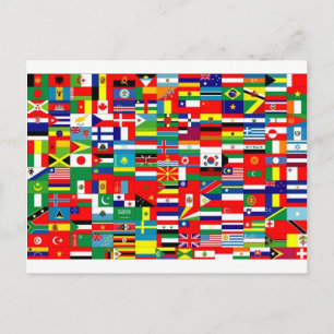 FLAGEN DER WELT POSTKARTE