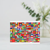 FLAGEN DER WELT POSTKARTE (Stehend Vorderseite)
