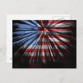 FlagFireworks Postkarte (Vorne/Hinten)