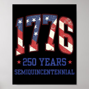Flagge 250 Jahre 1776-2026 250. Geburtstag Jubiläu Poster
