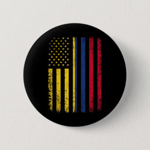 Flagge 4. Juli USA Kolumbianische Flagge  Button