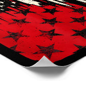 Flagge 4. Juli USA Unabhängigkeitstag  Poster (Ecke)