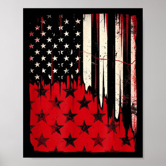 Flagge 4. Juli USA Unabhängigkeitstag  Poster (Vorne)
