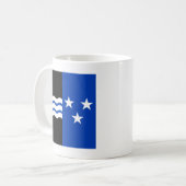 Flagge Aargaus, die Schweiz Kaffeetasse (Vorderseite Links)