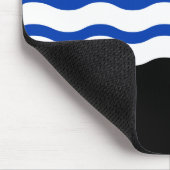 Flagge Aargaus, die Schweiz Mousepad (Ecke)