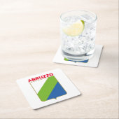 Flagge Abruzzen (Italien) Rechteckiger Pappuntersetzer (Vor Ort)