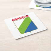 Flagge Abruzzen (Italien) Rechteckiger Pappuntersetzer (angewinkelt)