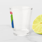 Flagge Abruzzen (Italien) Schnapsglas (Rechts)
