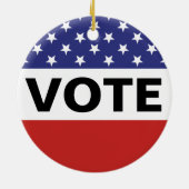 Flagge-Abstimmung Keramik Ornament (Hinten)