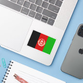 Flagge Afghanistans Aufkleber (Laptop mit iPhone)