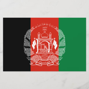 Flagge Afghanistans Briefpapier