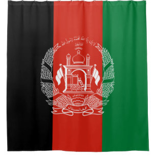 Flagge Afghanistans Duschvorhang