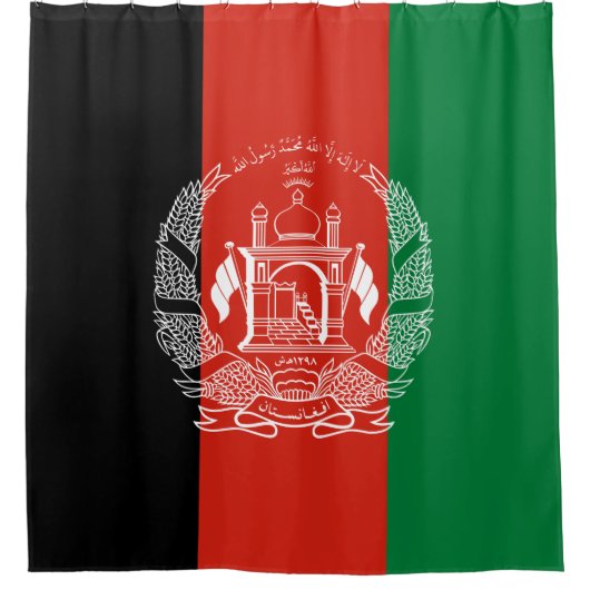 Flagge Afghanistans Duschvorhang (Vorderseite)