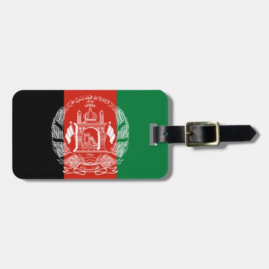Flagge Afghanistans Gepäckanhänger (Vorderseite horizontal)