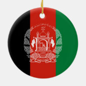 Flagge Afghanistans Keramik Ornament (Hinten)
