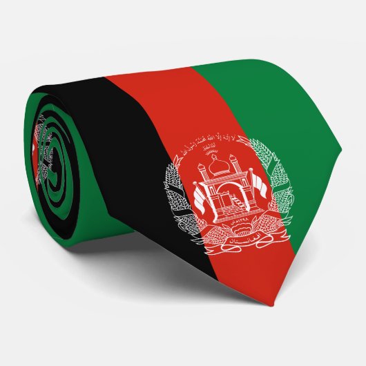 Flagge Afghanistans Krawatte (Gerollt)