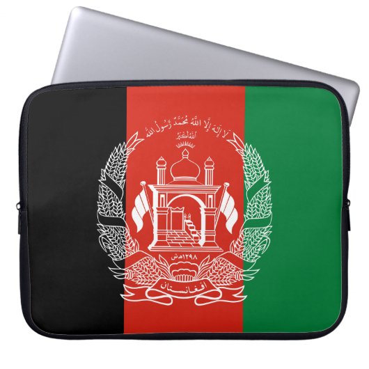 Flagge Afghanistans Laptopschutzhülle (Vorderseite)