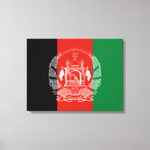 Flagge Afghanistans Leinwanddruck