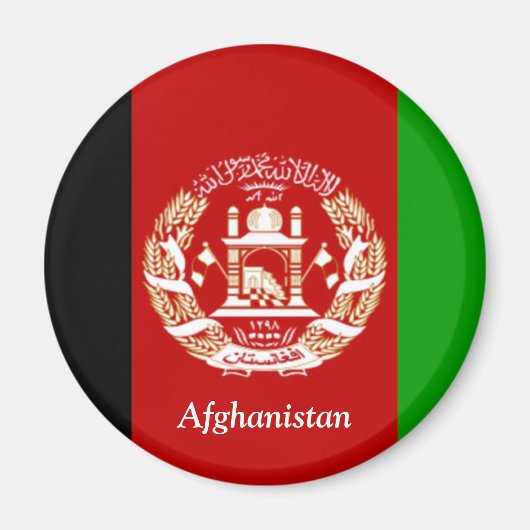 Flagge Afghanistans Magnet (Vorne)