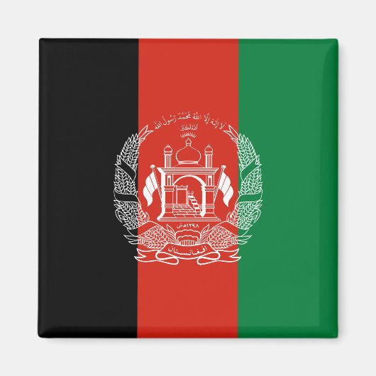 Flagge Afghanistans Magnet (Vorne)